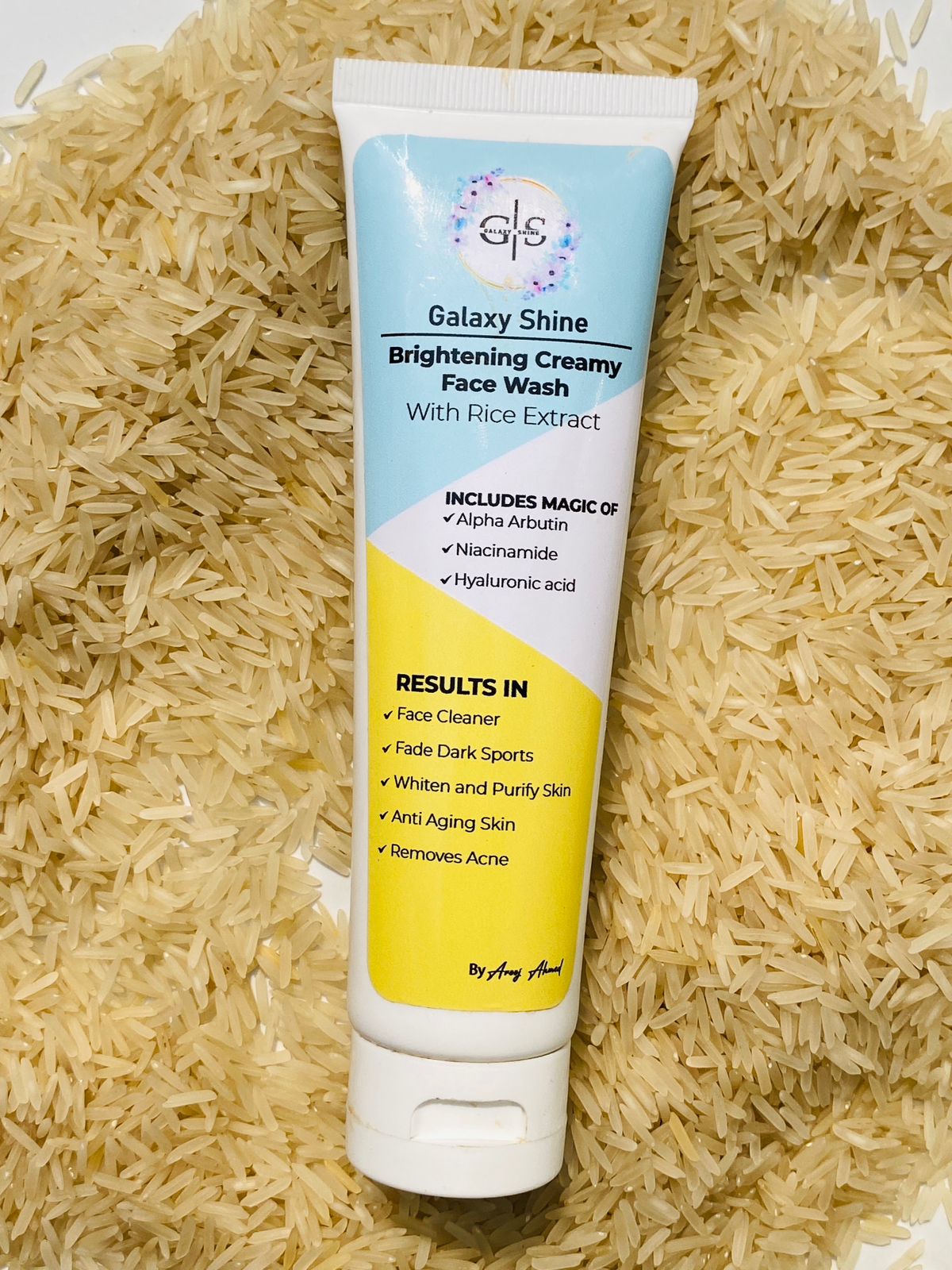 Brightening rice facewash